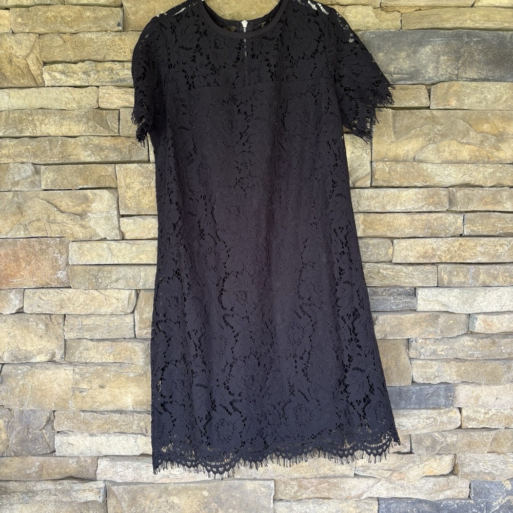 Gap Women's Lace Short Sleeve Dress‎ Black Sz 4 Little Black Dress Girls Night